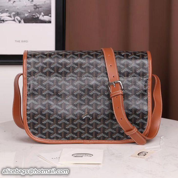 Discount 2014 Goyard Messenger Shoulder Bag GM 8966 Black And Tan