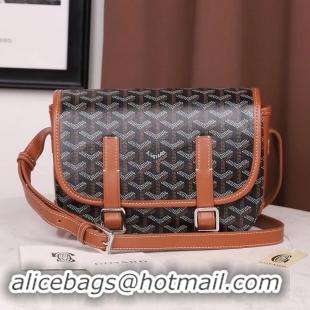 Classic Cheap Goyard Messenger Shoulder Bag PM 8966 Black And Tan