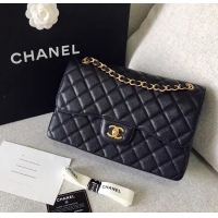 Best Grade Chanel original quality Caviar Classic jumbo Flap Bag 1113 black with gold Hardware