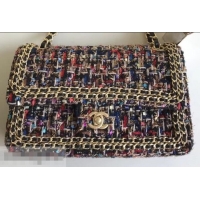 Stylish Chanel Tweed Chain Around Classic Flap Bag A1112 Multicolor 2019