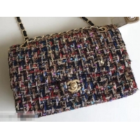 Luxury Chanel Tweed Classic Flap Bag A1112 Multicolor 2019