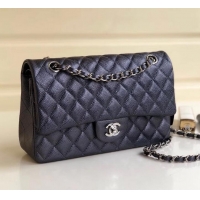 Unique Style Chanel Pearl Caviar Calfskin Medium Classic Flap Bag A1112  Iron Gray