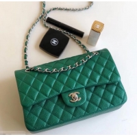 Luxury Chanel Pearl Caviar Calfskin Medium Classic Flap Bag A1112 Green