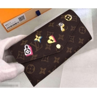 Popular Louis Vuitton Love Lock Monogram Canvas Sarah Wallet M64117 2019