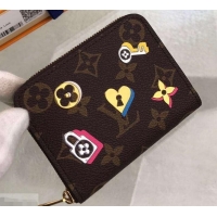 Best Price Louis Vuitton Love Lock Monogram Canvas Zippy Coin Purse M64118 2019