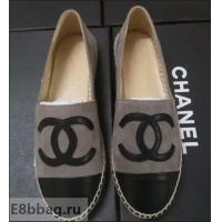 Buy Classic Chanel Suede CC Logo Espadrilles G40403 Camel/Black 01