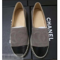 Specials Discount Chanel Suede CC Logo Espadrilles G40404 Camel/Black 02