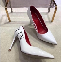 Buy Discount VALENTINO VLTN PATENT PUMP 9.5CM VT5001 White