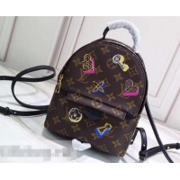 Unique Style Louis Vuitton Love Lock Monogram Canvas Palm Springs Mini Backpack Bag M44367 2019