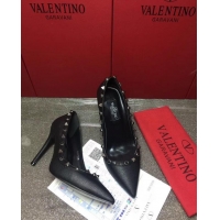 Hot Style VALENTINO ROLLING ROCKSTUD PUMP 9.5CM VT8660 All Black