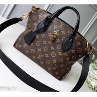 Expensive Louis Vuitton Monogram Canvas Flower Zipped Tote BB Bag M44351 Noir 2019 