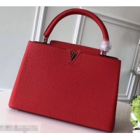 Popular Louis Vuitton Capucines MM Bag M94740 Red/Silver