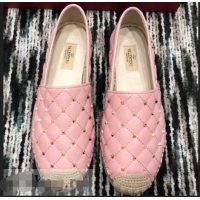 Purchase Imitation Valentino Rockstud Spike Espadrilles VT40817 Pink 2019