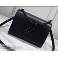 Imitation Louis Vuitton EPI Leather Twist MM Bag M53236 All Black 2019