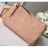 Classic Specials Louis Vuitton Monogram Empreinte Pochette Double Zip Bag M63919 Beige Doré 2019