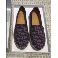 Buy Discount Dior Flat Oblique Canvas Espadrille D3149 Purple