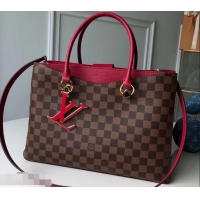 Discount Louis Vuitton Damier Ebene Canvas LV Riverside Tote Bag N40052 Lie de Vin 2019