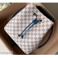 Good Quality Louis Vuitton Damier Azur Canvas NeoNoe Bucket Bag N40153 Bleuet