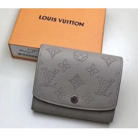 Feminine Louis Vuitton Mahina Leather Iris Compact Wallet M62542 Galet 2019