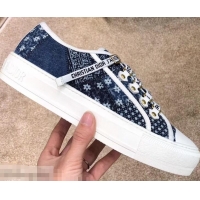 Hot Sell Dior WALK'N'DIOR Low-top Sneakers with J'Adior Laces Embroidered Denim Patchwork CD1912 2019