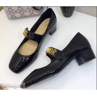 Classic Hot Sell Dior Heel 3cm Baby-D Ballet Pumps Patent CD2012 Black 2019