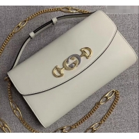 Discount Gucci Zumi Smooth Leather Small Shoulder Bag 572375 White 2019