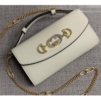 Charming Gucci Zumi Smooth Leather Mini Shoulder Bag 564718 White 2019