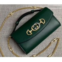 Top Quality Gucci Zumi Smooth Leather Mini Shoulder Bag 564718 Green 2019