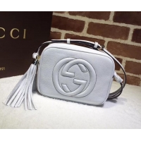 Best Product Gucci Soho Calfskin Leather Disco Bag 308364 White