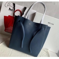 Good Quality Celine Small Cabas Phantom Bag in Grained Calfskin 401801 Royal Blue