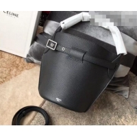 New Design Celine Nano Big Bag Bucket Bag in Grained Calfskin 187243 Black 2019