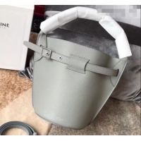 Trendy Design Celine Nano Big Bag Bucket Bag in Grained Calfskin 187243 Gray 2019