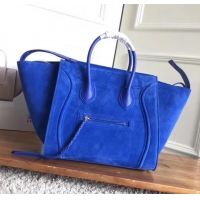 Hot Imitation celine suede phantom luggage 419014 blue