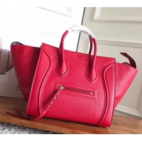 Perfect celine grained calfskin phantom luggage 419016 red/black