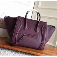 Comfortable celine grained calfskin phantom luggage 419016 burgundy