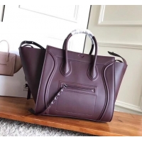 Imitation celine smooth calfskin phantom luggage 419023 burgundy