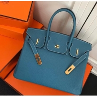 Discount Hermes Birkin 30 Bag In Original Leather 420012 Blue Jean