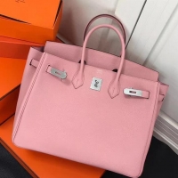 Best Price Hermes Birkin 35 Bag In Leather With Silver Hardware 4200128 Pink