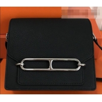 Best Grade Hermes Roulis in Grained Calfskin Leather 420020 Black