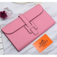 Unique Style Hermes Grained Calf Leather Elan 22 Clutch Bag H442114 Pink