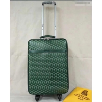 Buy Luxury Goyard Rolling Trolley Travel Luggage Bag GL020 Green