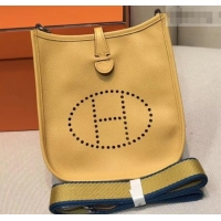 Imitation Hermes Evelyne Mini Bag In Original Epsom Leather 423030 Yellow