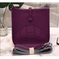 Fashion Hermes Evelyne Mini Bag In Original Epsom Leather 423030 Purple