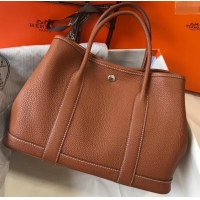 New Design Hermes Calfskin Garden Party 30cm Bag 425011 Brown