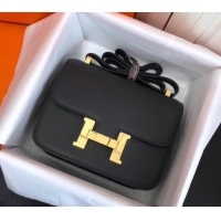 Discount Hermes Constance MM Bag in Epsom Leather Black with Gold Hardware H42611