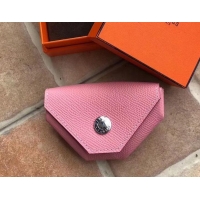 Luxury Discount Hermes Epsom Leather Le 24 Van Cattle Chevre Vintage Coin Purse H42616 Pink