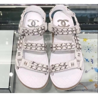 Low Price Chanel Chain Sandals G33801 White ​2019