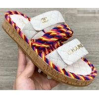 Most Popular Chanel Cord Mules Slipper Sandals G34603 Multicolor 2019