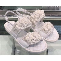 Hot Sell Chanel Cord Sandals G34155 White ​2019