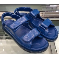 Promotional Chanel Logo Magic Loop Sandals G34445 Blue